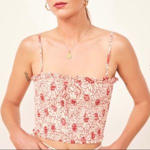 Reformation Carlotta Floral Top
